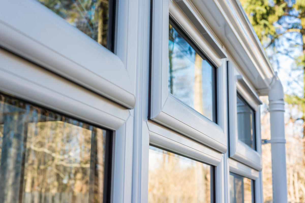 white casement conservatory windows